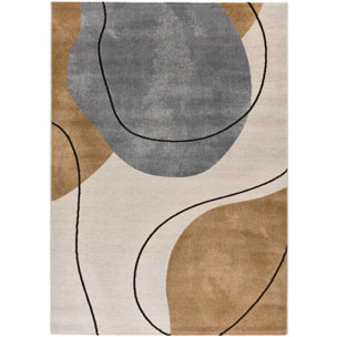 NEW YORK Alfombra con formas orgÃ¡nicas en tonos beige y gris, varias medidas disponibles.