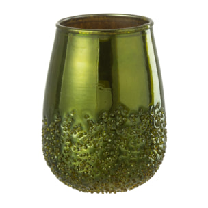 J-Line bougeoir Miroir - verre - vert - small - 2 pcs