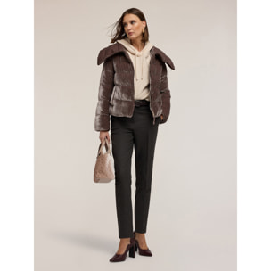 Motivi - Pantalones regular en tejido teñido en hilo - Gris