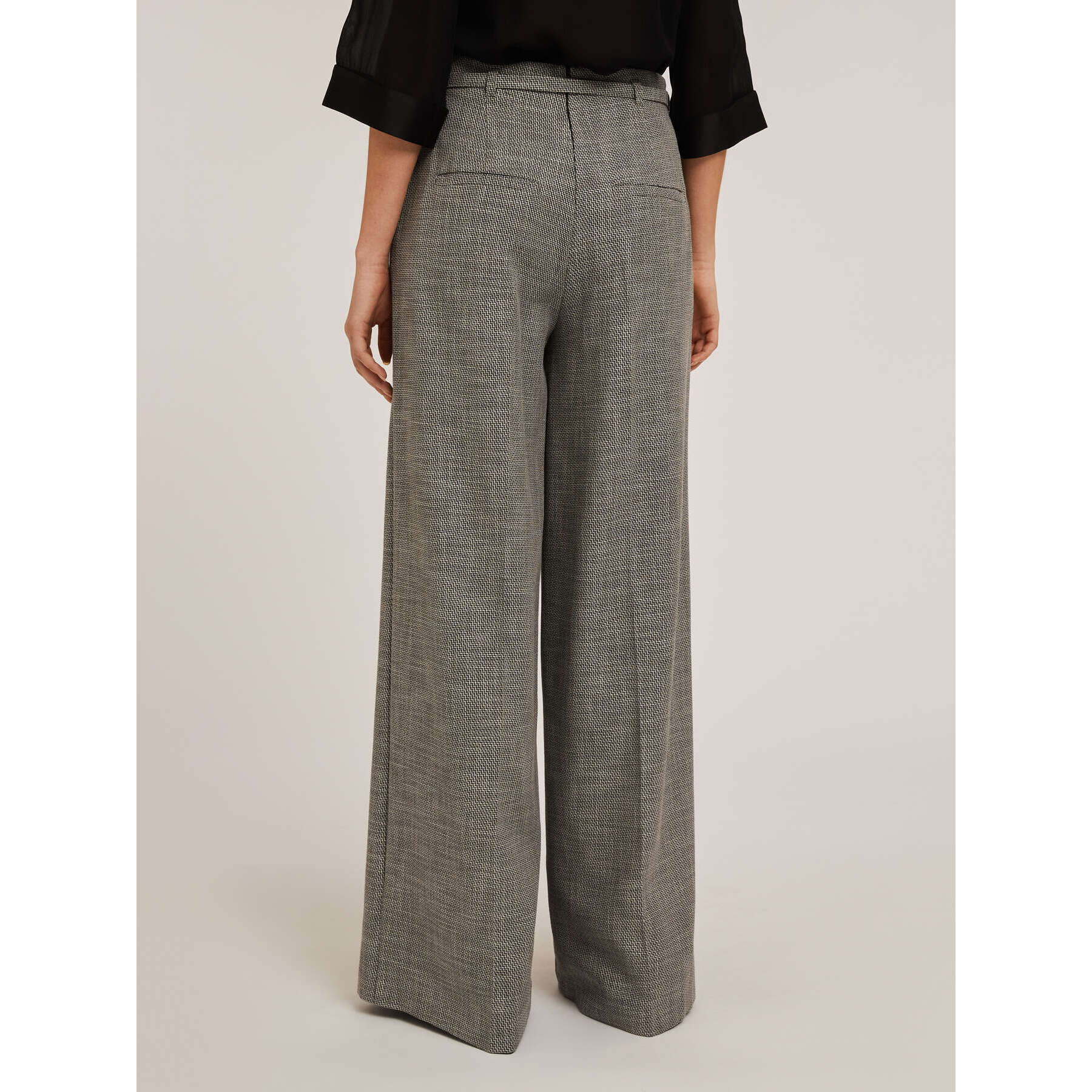 Motivi - Pantaloni palazzo con cinturino - Grigio