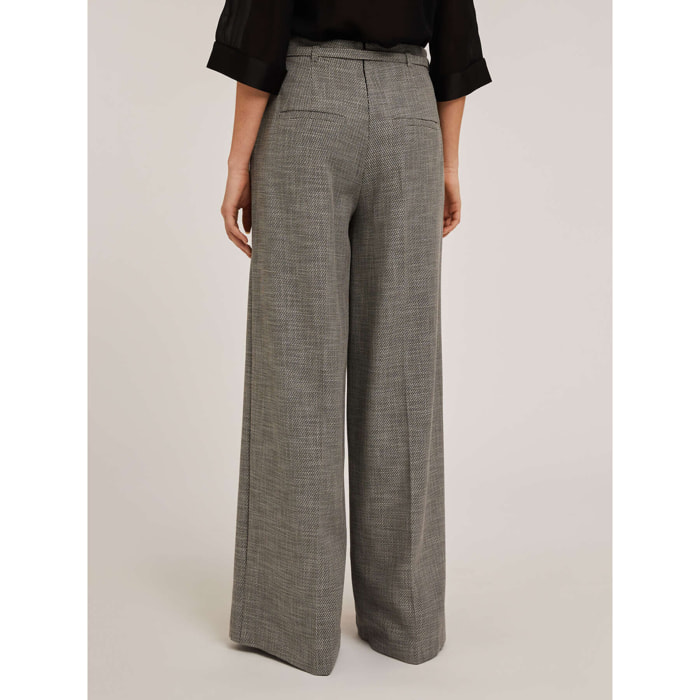 Motivi - Pantaloni palazzo con cinturino - Grigio
