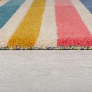 Tapis en laine de couloir PIANO Rose