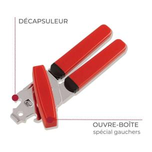 Ouvre boîte 3 en 1 pour gaucher 17 cm Fackelmann Basic