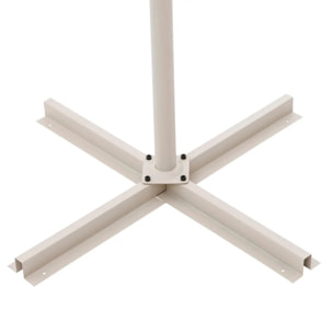 Parasol déporté rond "Manoa" argile & blé 3m en aluminium acier et polyester