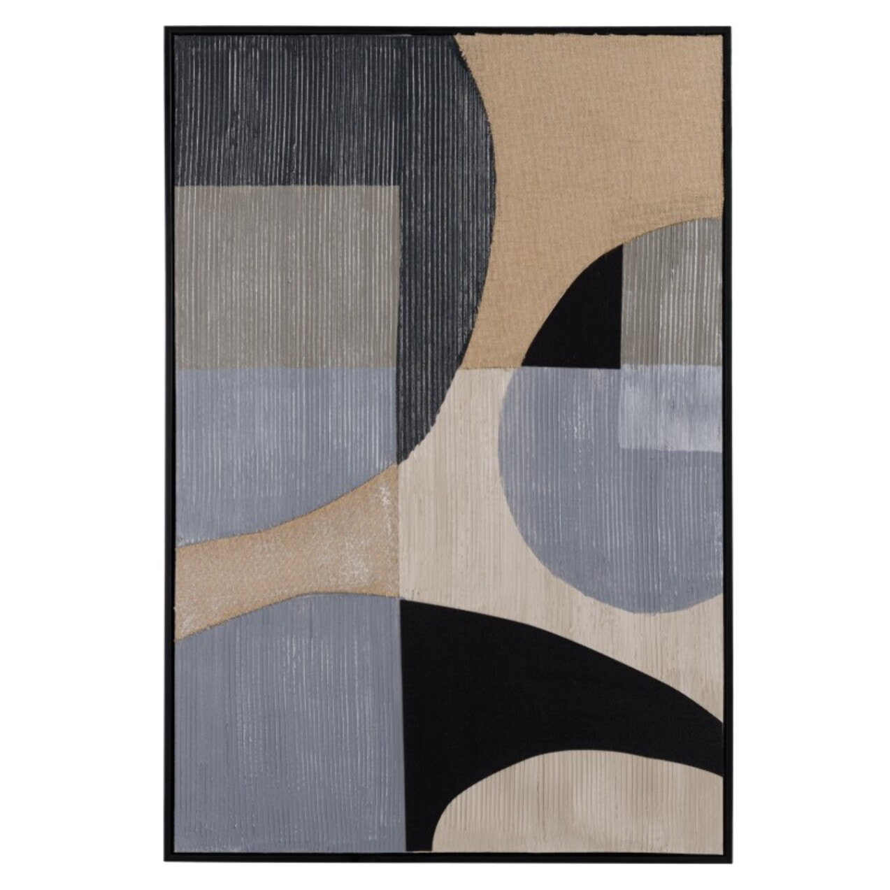 HOMER - Décoration murale 83x123cm formes abstraites n°1, cadre noir