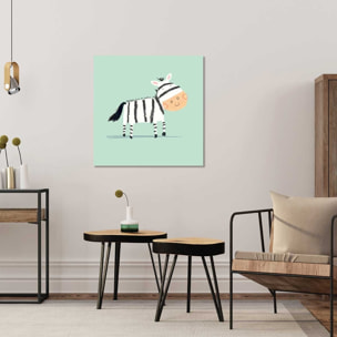 Tableau dessine moi un zebre Toile imprimée