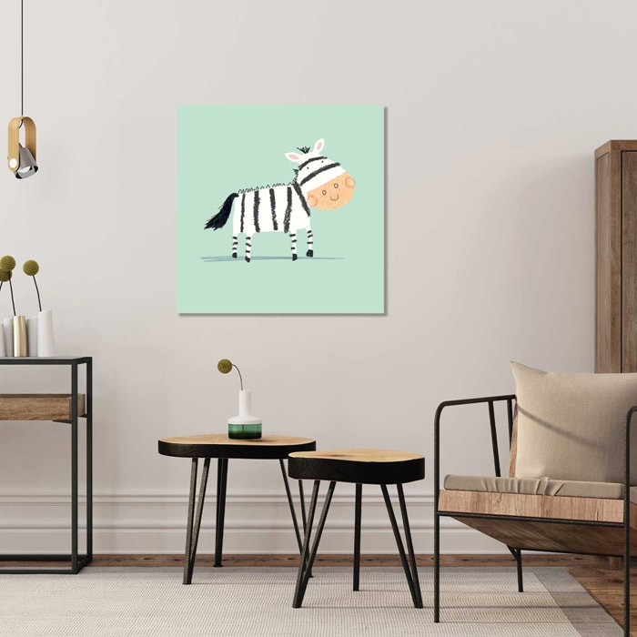 Tableau dessine moi un zebre Toile imprimée