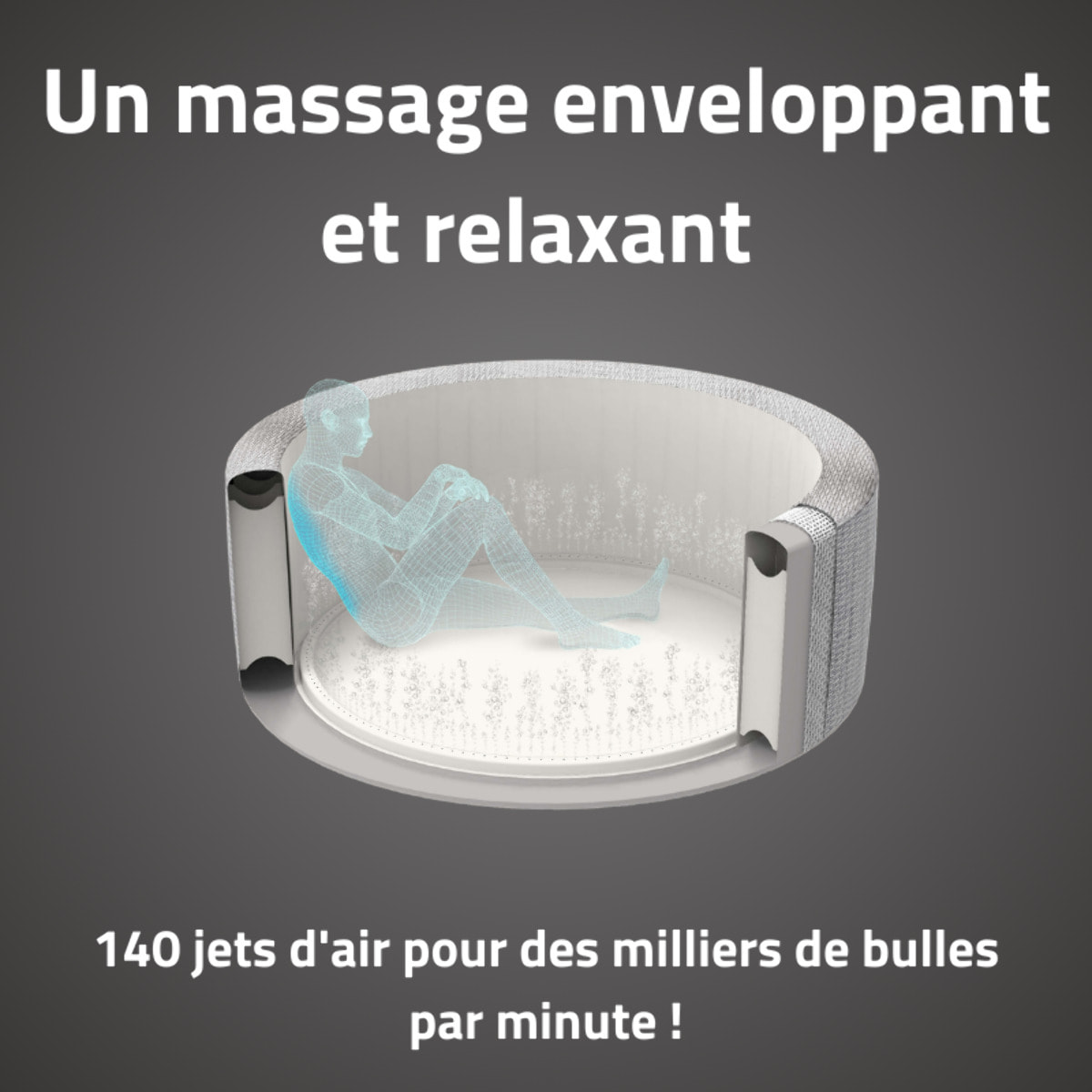 Bestway Spa gonflable rond Lay-Z-Spa Bali Smart AirJet EnergySense WiFi 4-6 personnes