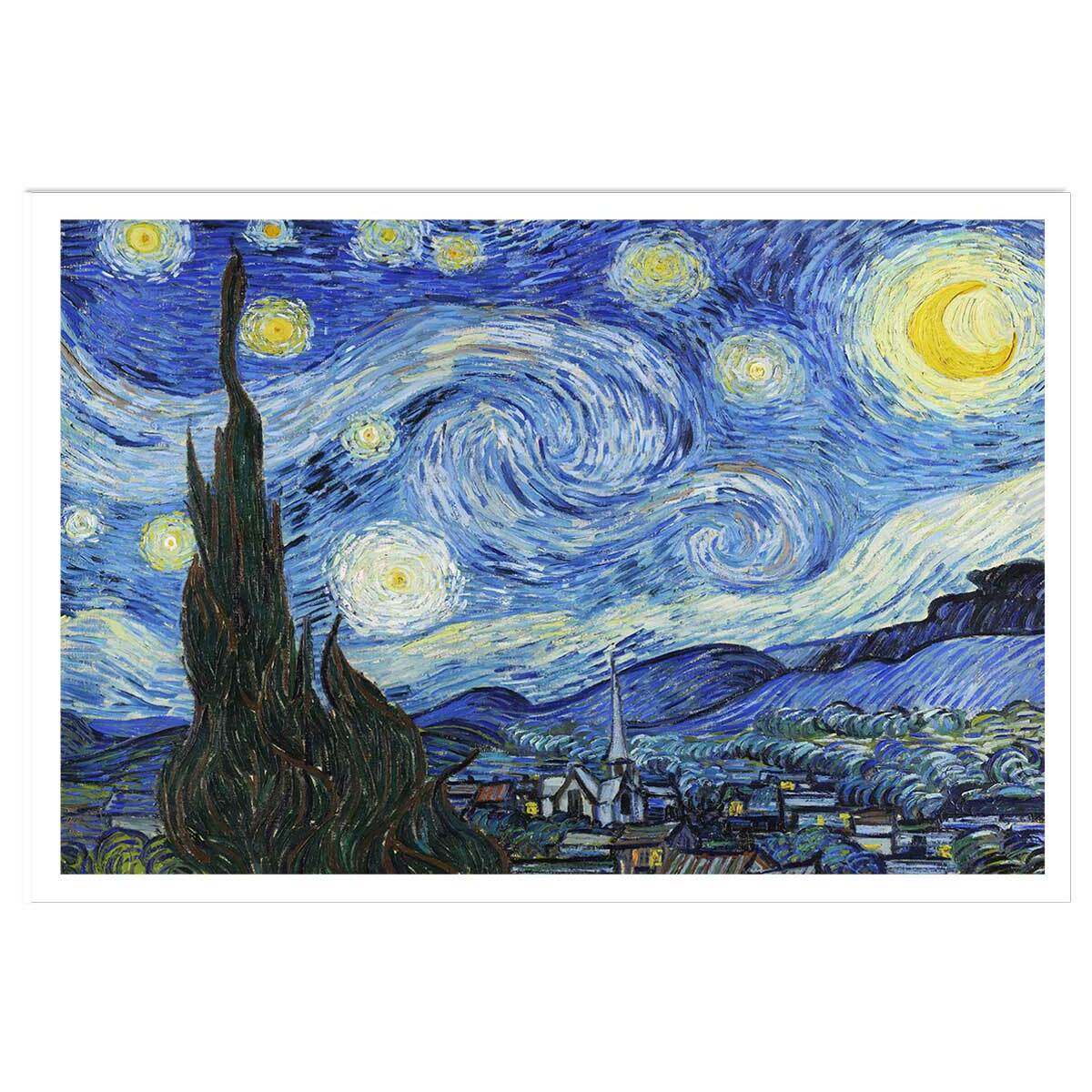Poster La nuit étoilée - Vincent Van Gogh Affiche seule