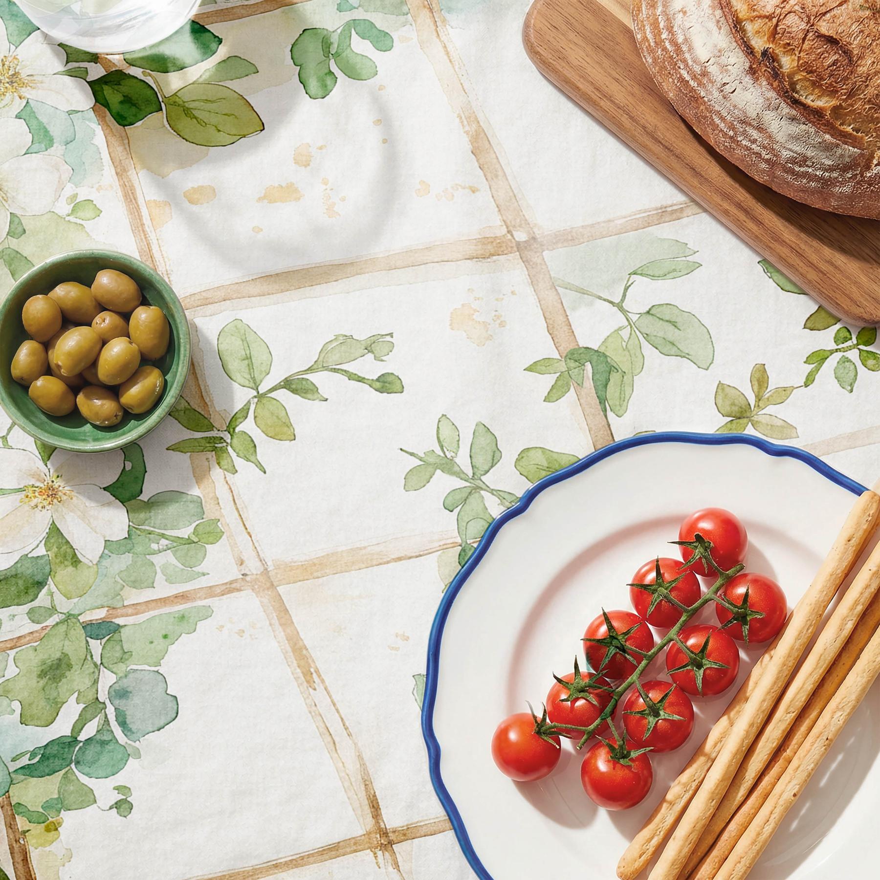 Nappe anti-taches HIEDRA VERT - en 100 % coton