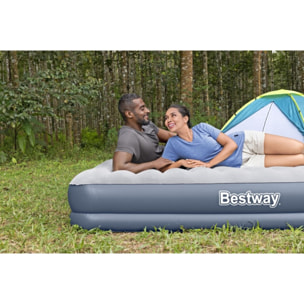 Bestway Matelas gonflable 2 personnes avec pompe rechargeable 203x152x36cm