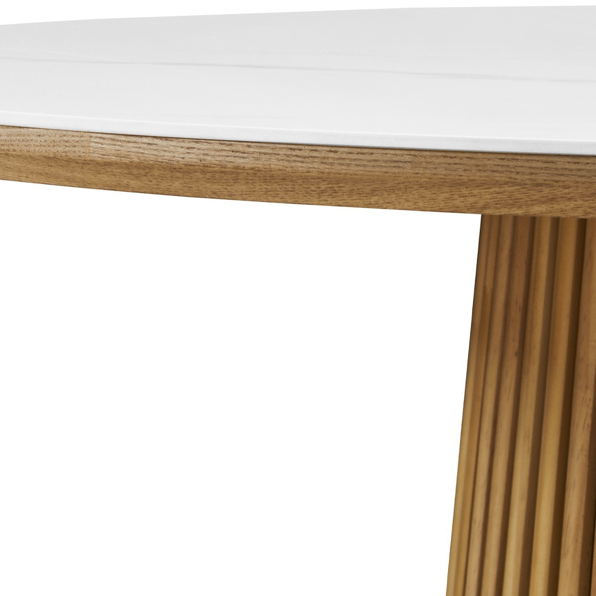 Table à manger ronde en céramique bicolore 6 places - ADA