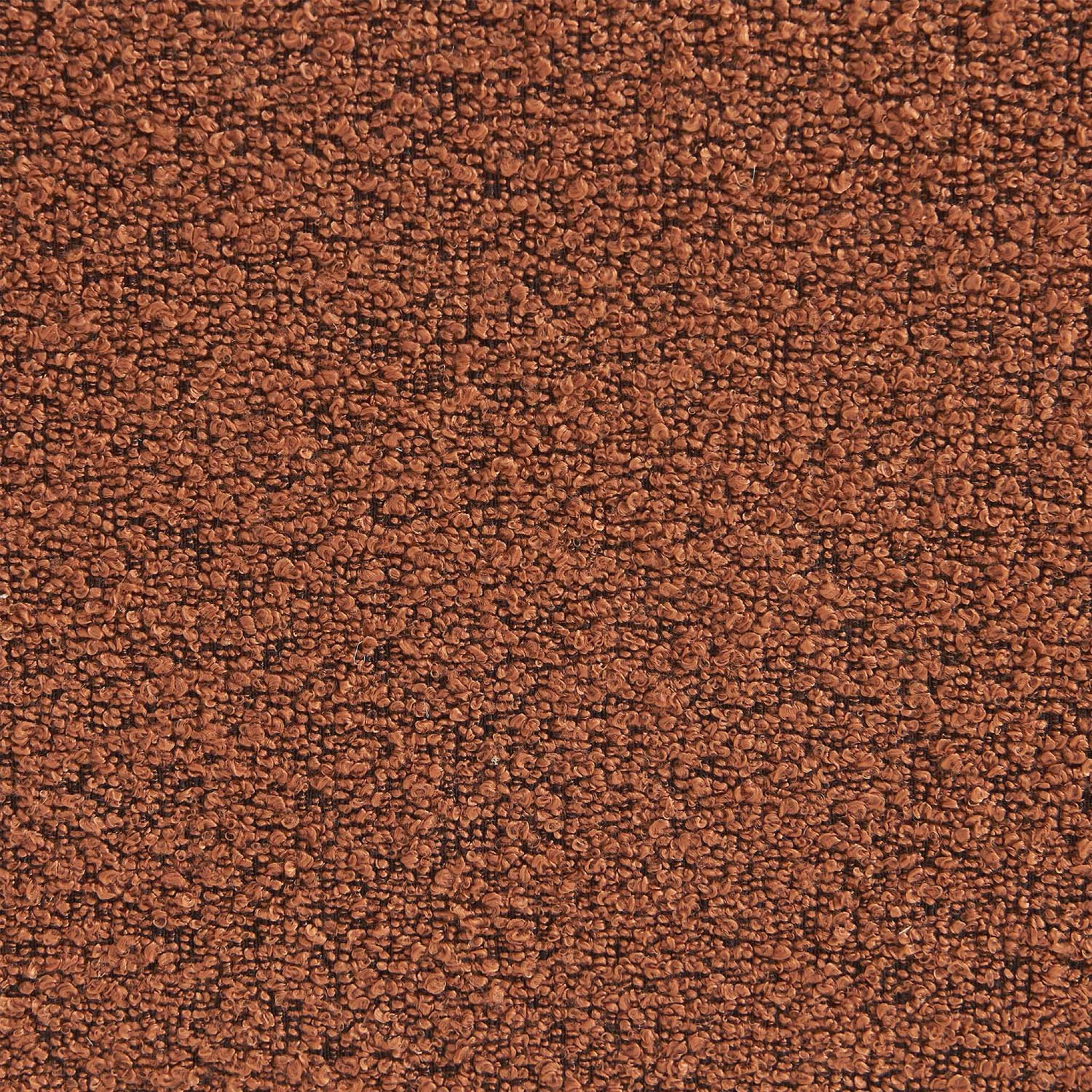 Chauffeuse bouclette texturée terracotta 1 place - L 81 x P 99 x H 75cm - Nova