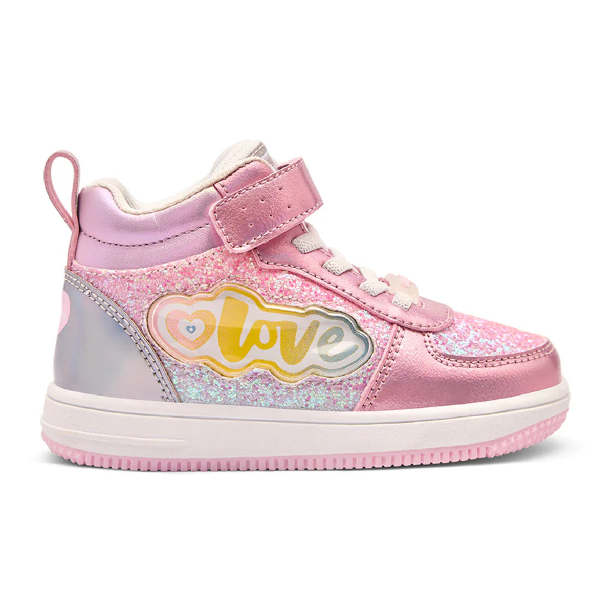 Sneakers luminose stile stivaletto da bambina