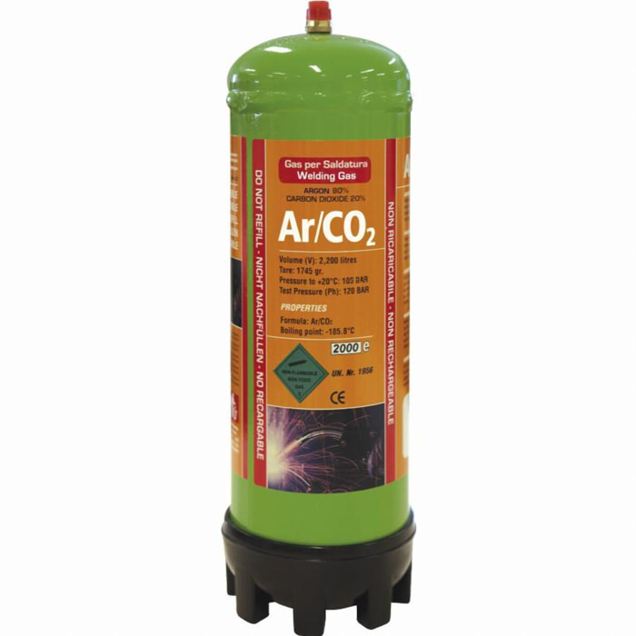 Cartouche jetable 2.2L Argon/CO2 GYS - 043671