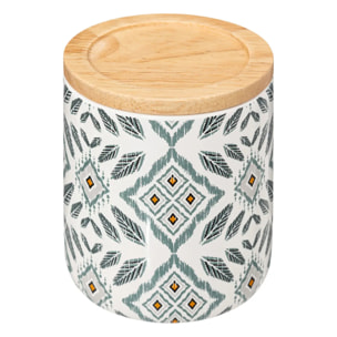 Pot à cotons blanc et gris "Hapache"