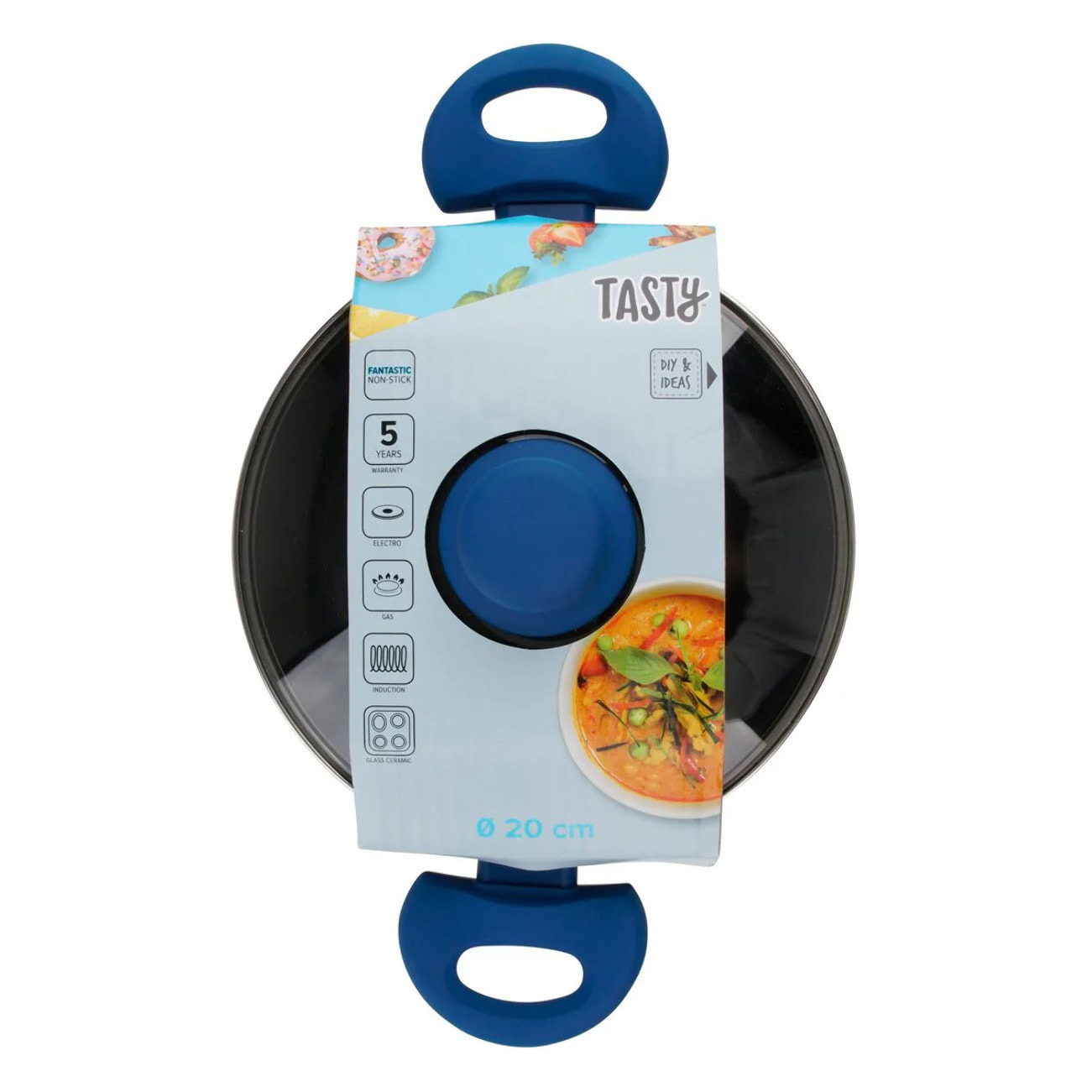 Faitout avec dosage d'huile et couvercle 20 cm Tasty Casserole