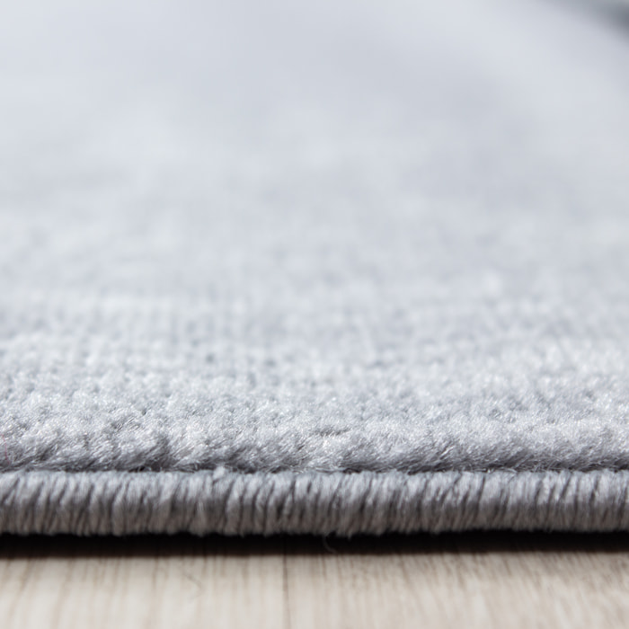 PLUS - Tapis à poils courts effet briques noir - PLU8007NOI