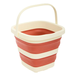 Seau rétractable 5L 25x25cm bleu