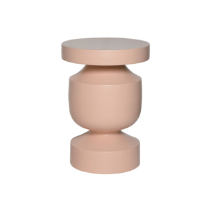 Table d'appoint. bout de canapé. table de chevet en métal coloris rose. Alma. Ø30.5 x H 46.5cm