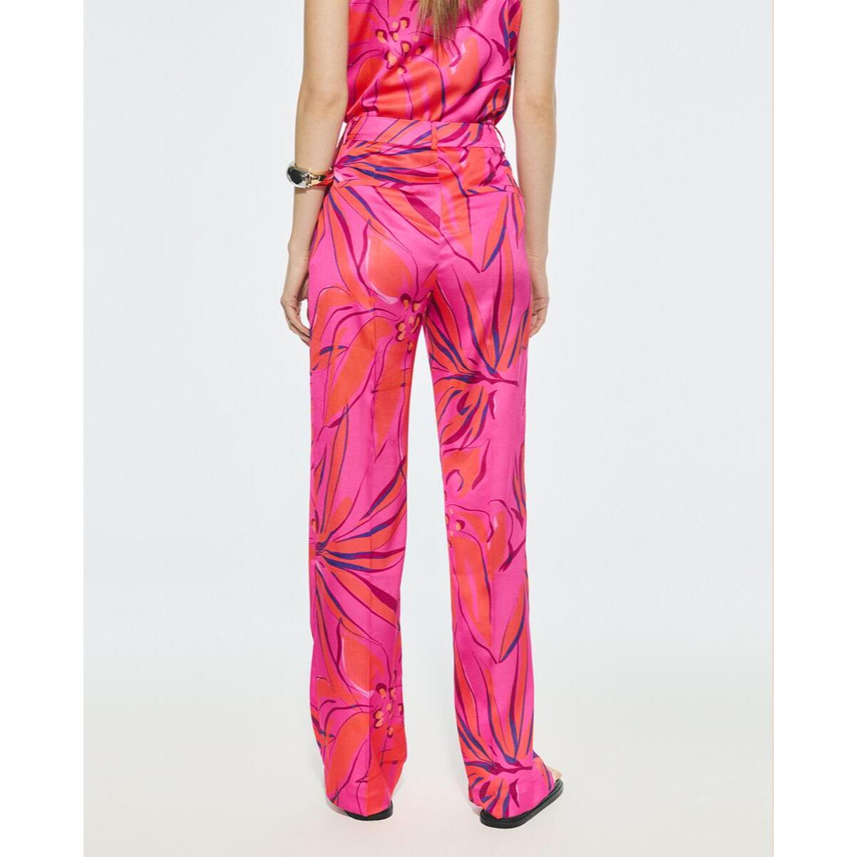 Pantaloni Fluidi Stampa Floreale