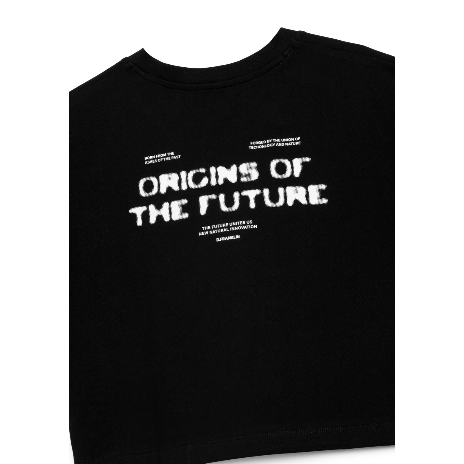 Camiseta Origins Cropped D.Frankin Negro / Blanco