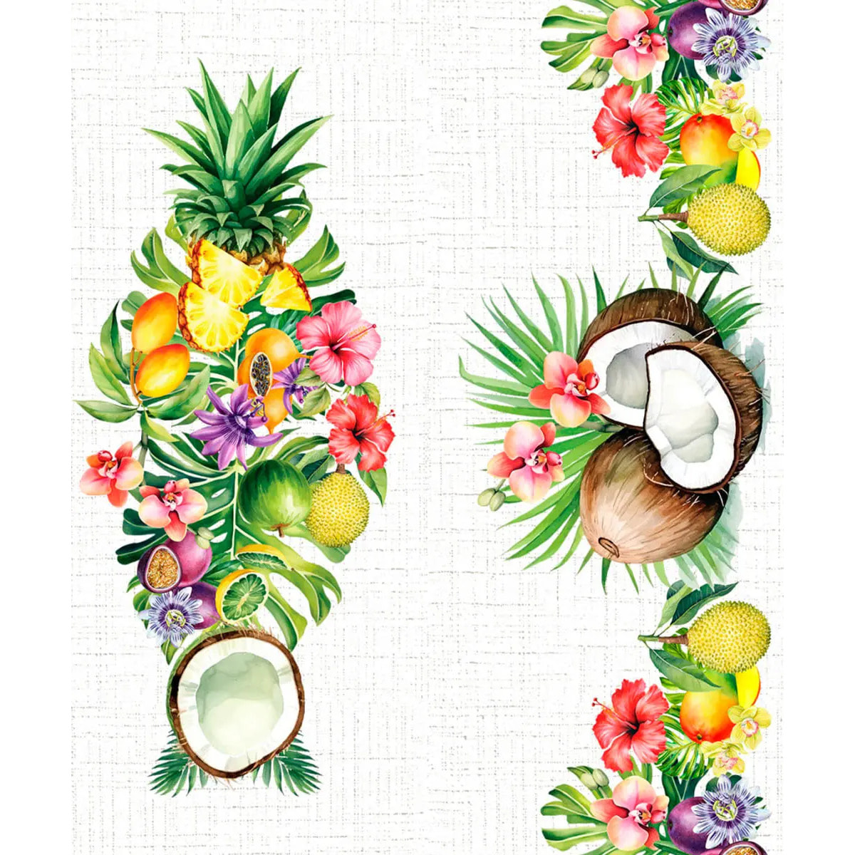 Tovaglia floreale lavabile 100% cotone TROPICAL