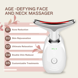Masajeador antiedad para rostro y cuello – blanco