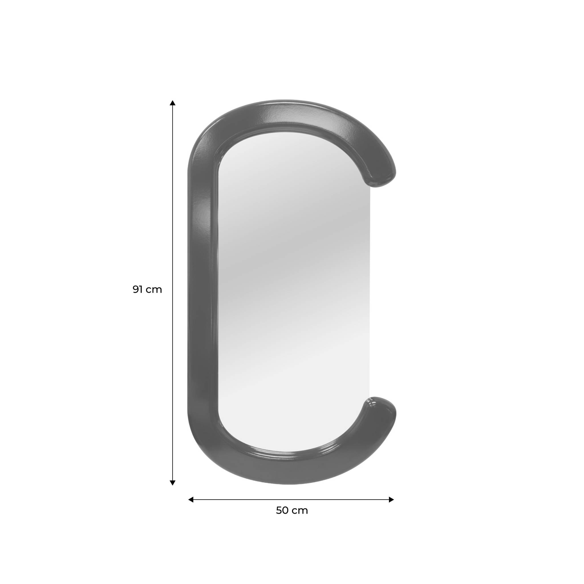 Miroir ovale décor bois 91cm LINK