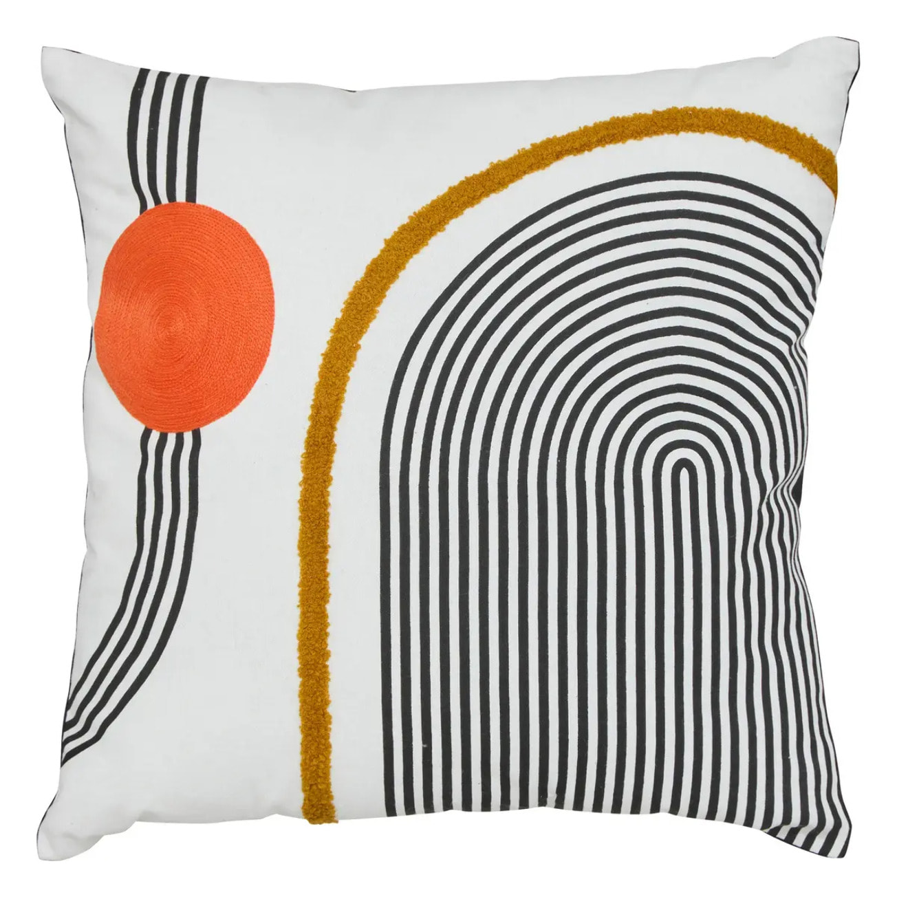 Coussin Kubus noir et blanc 45x45cm