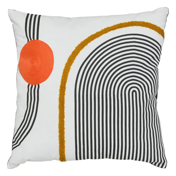 Coussin Kubus noir et blanc 45x45cm