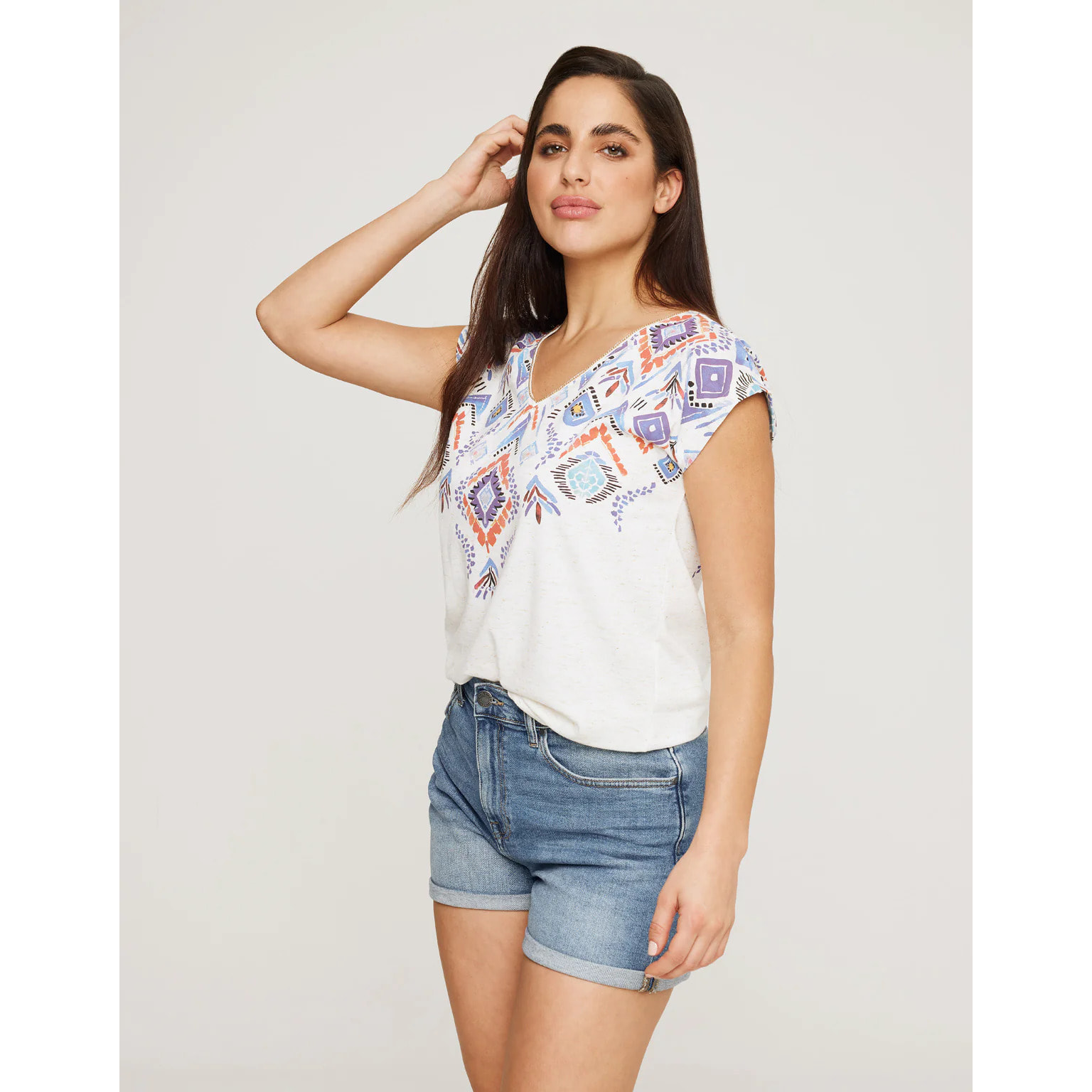 Camiseta Manga Corta Azul - Leafix