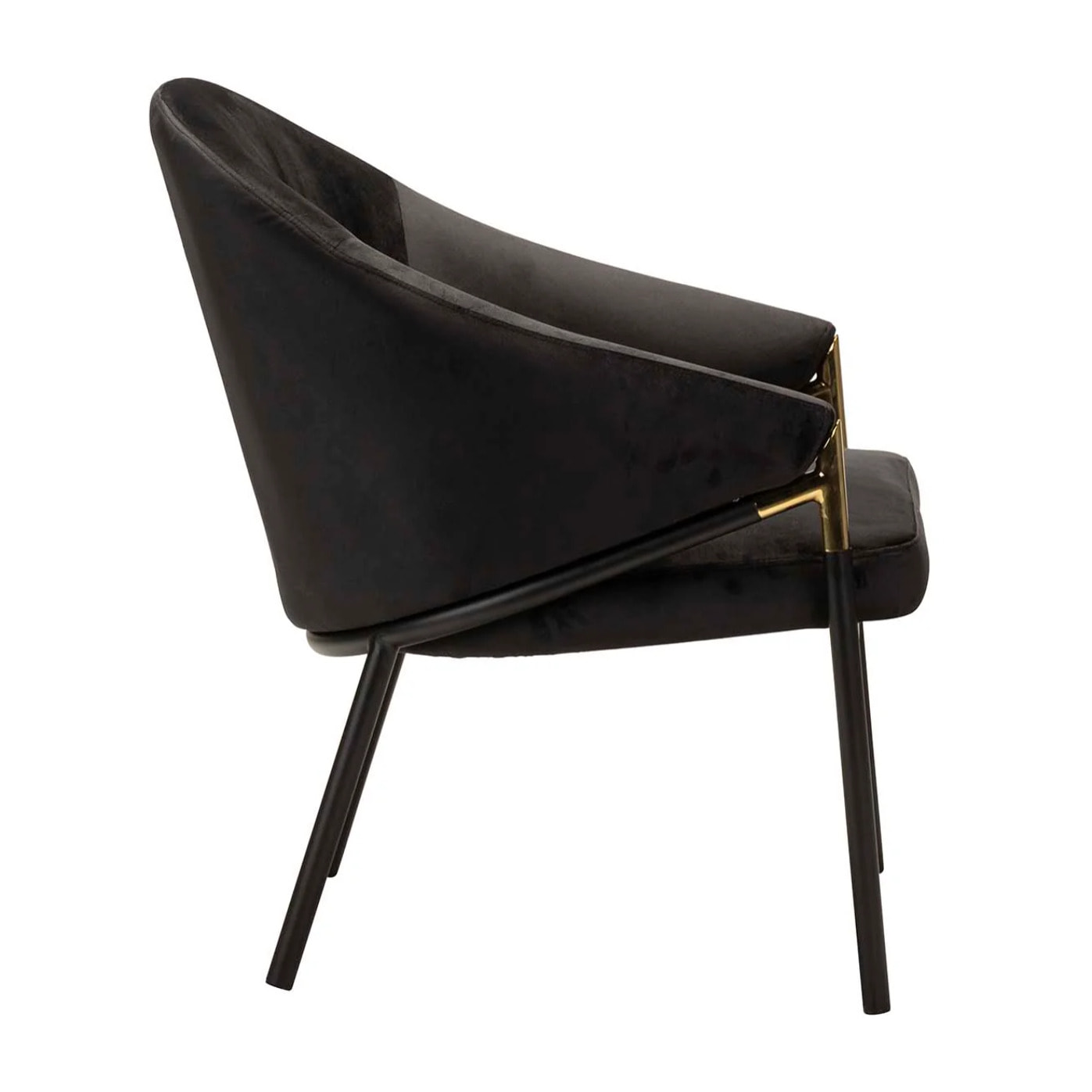 Silla Velvet Negro Atlanta 64x69x78 Cm