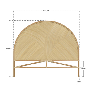 Tête de lit Beigia en rotin 160 cm