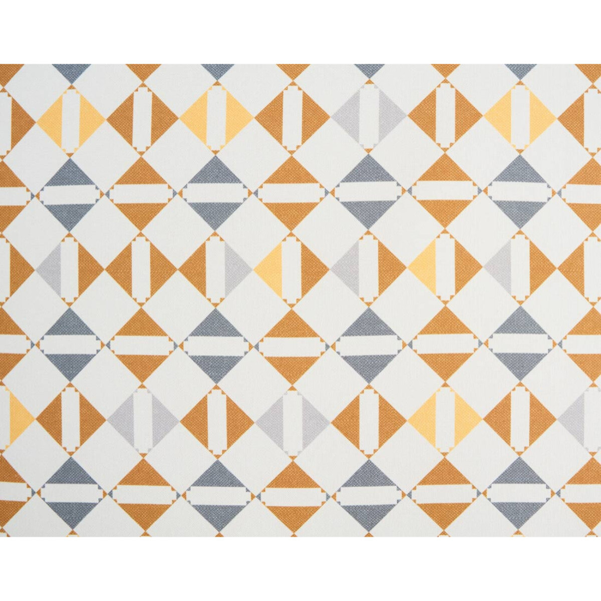 Arty - pouf motif graphique en tissu - Gris / Orange