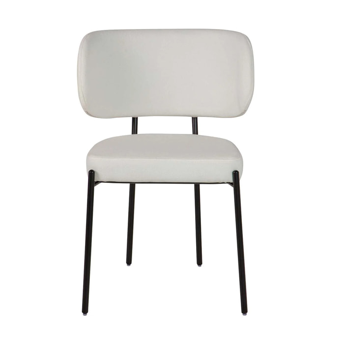 Silla Poliester Metal Negro Rodas 55x55x79 Cm