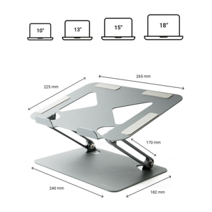 Soporte para Portátil Plegable y Regulable Lastan InnovaGoods