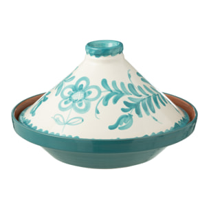 J-Line tajine Granada - céramique - blanc/aqua