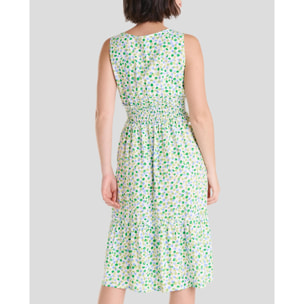 Vestido Topos Nido de Abeja