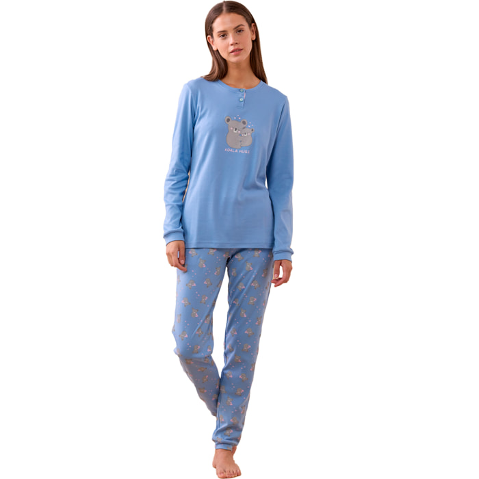 Pigiama donna caldo cotone articolo Koala. Noidinotte