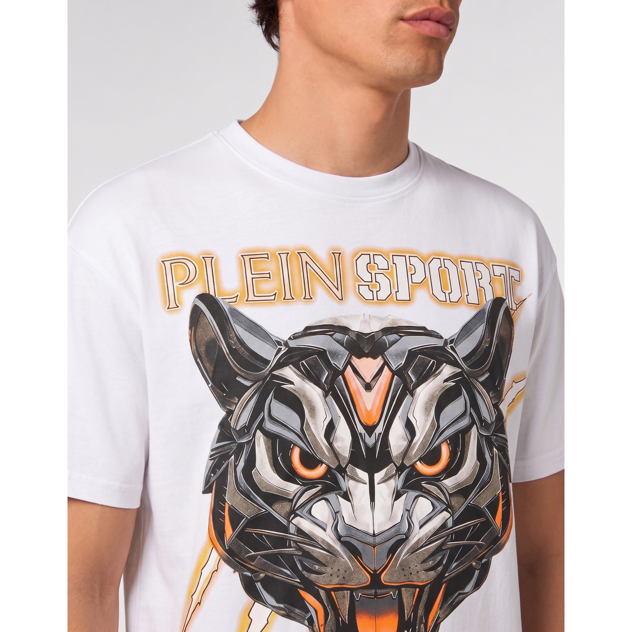 PLEIN SPORT Camiseta de cuello redondo y manga corta TIGER