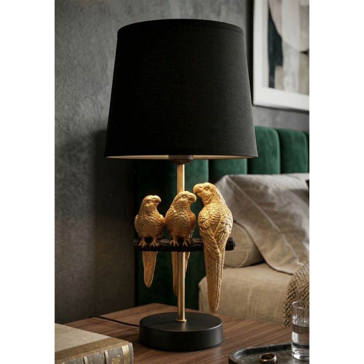 LAMPADA DA COMODINO PAPPAGALLO CM Ø 20X39