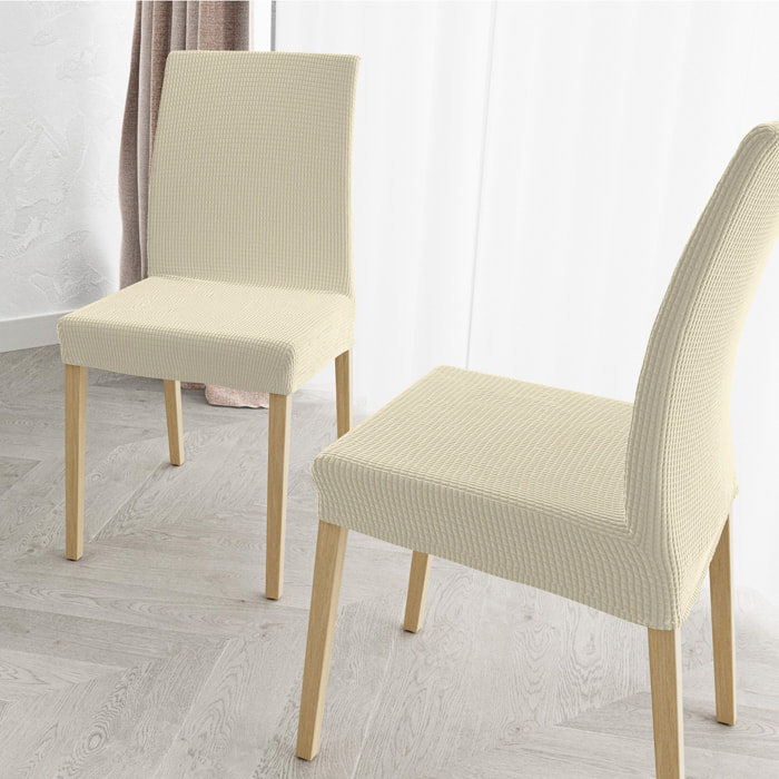 COPPIA VESTISEDIA CON SCHIENALE LESLIE, Microfibra/Elastan - PANNA