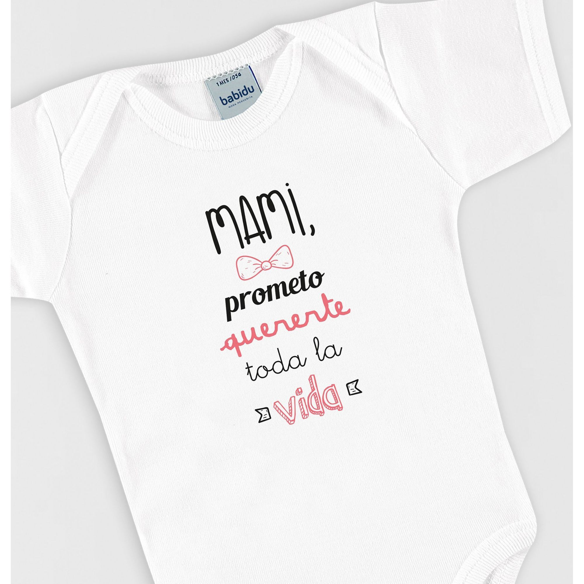 Body bebé frases manga corta hombro