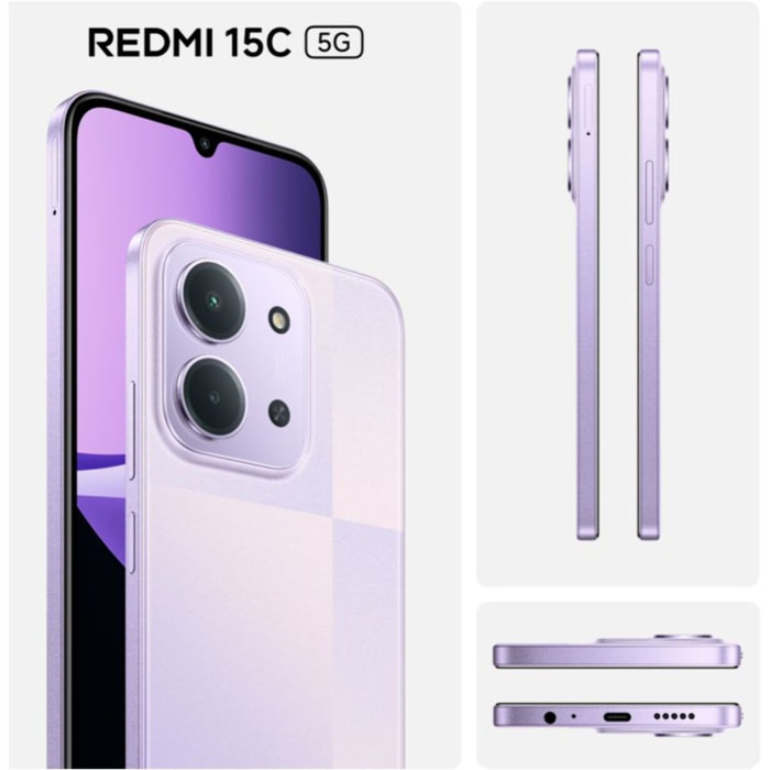 Smartphone XIAOMI Redmi 15C 256Go Violet 5G