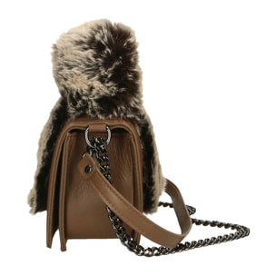 Borsa a tracolla da donna In Vera pelle Made in Italy 24x14x9 cm