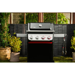 Barbecue gaz WEBER Spirit E-425 mix black grill et plancha sur chariot, 61x45 cm