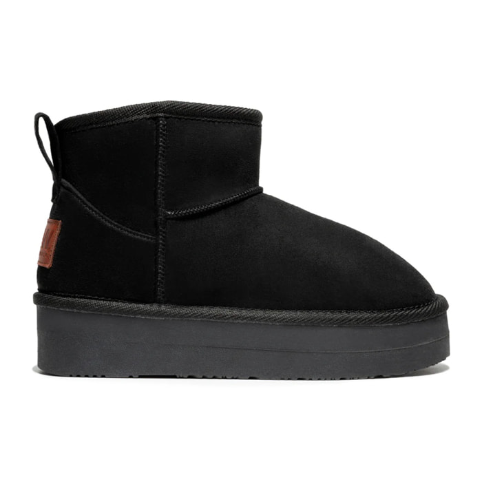 Stivali Neri a Gamba Bassa Imbottiti