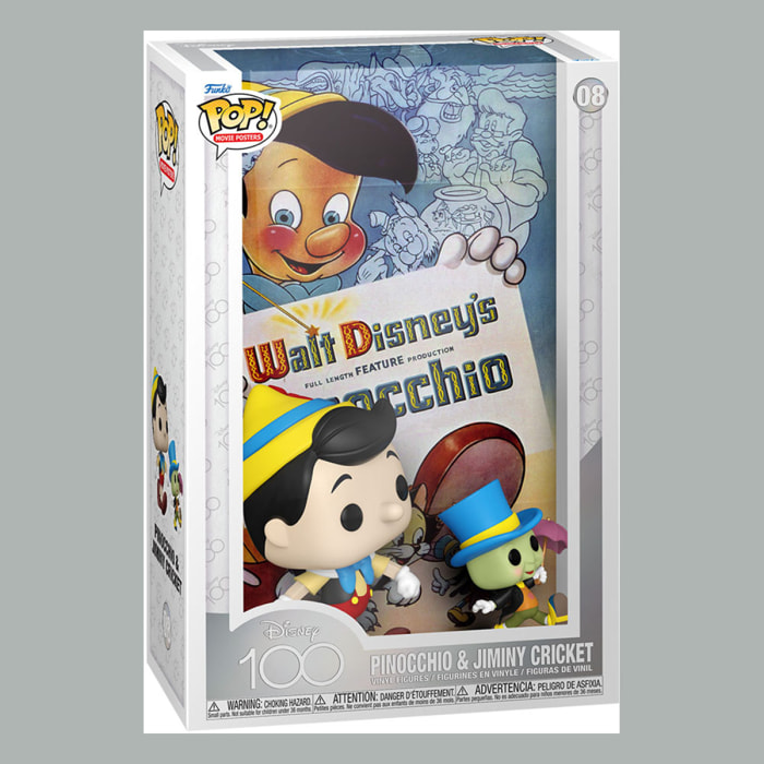 Disney Pop Movie Poster & Figura Pinocchio 9 Cm Funko