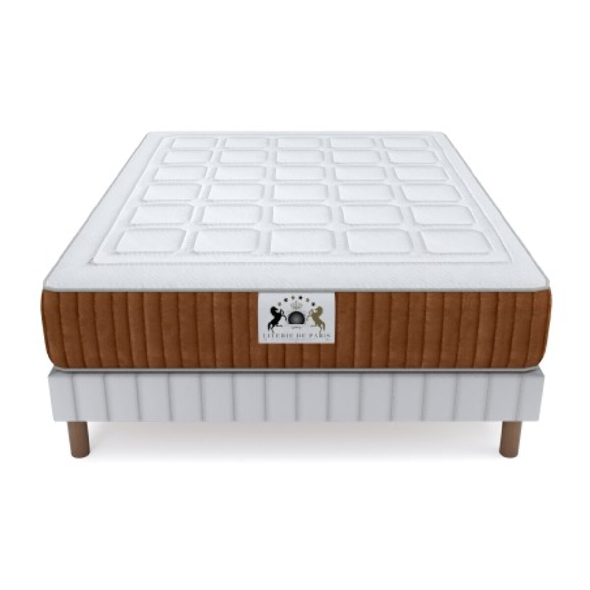 ENSEMBLE PASSY - Matelas 2 places + 1 Sommier